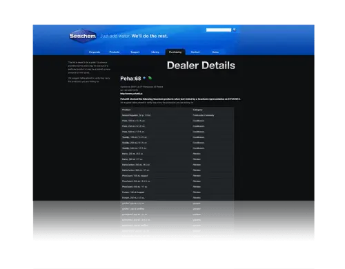 seachem Selected Dealer